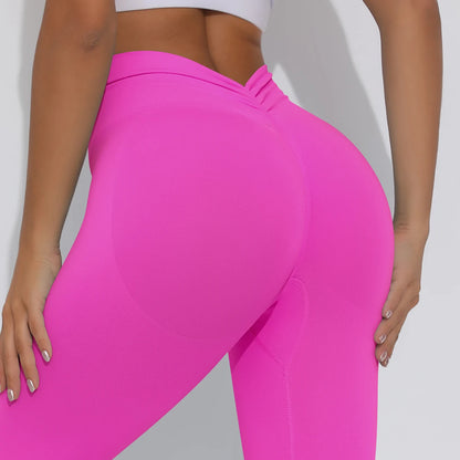 V Butt Yoga Pant Women Fitness Running Pants Tummy Control Slimming Booty Leggings Quick Drying Cycling Workout