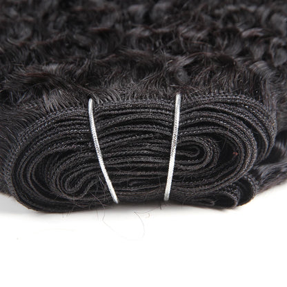 Sleek Afro Kinky Weave Curly Hair Peruvian Human Hair Weave Bundles Deal  #1B #2 #4 Brown Remy Hair Extension