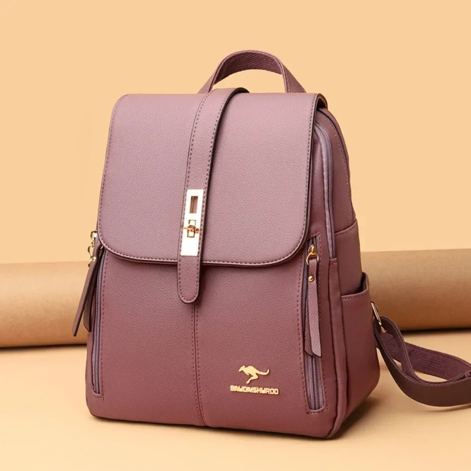 Women Large Capacity Backpack High Quality Leather Vintage Bags for Women School Bags Travel Rucksack Ladies Bookbag Knapsack