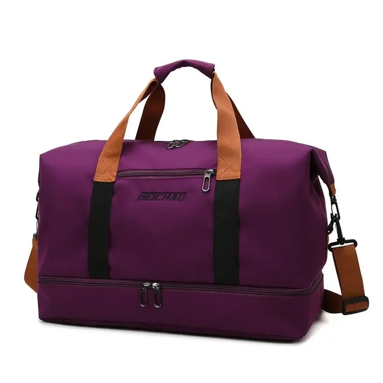 Fashion Travel Bags For Women Large Capacity Men's Sports bag Waterproof Female Messenger Bag Dry And Wet Dropshipping