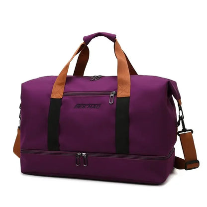 Fashion Travel Bags For Women Large Capacity Men's Sports bag Waterproof Female Messenger Bag Dry And Wet Dropshipping