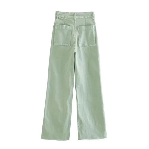 2023 New Women's Wear High Quality Fashion High Waist Straight Slender Wide Leg Jeans