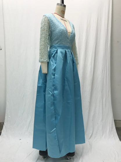 Women's Elegant Evening Party Dresses Luxury Fashionable Long Dresses Trailing Evening Dresses Solid Color Floor-Length Dresses