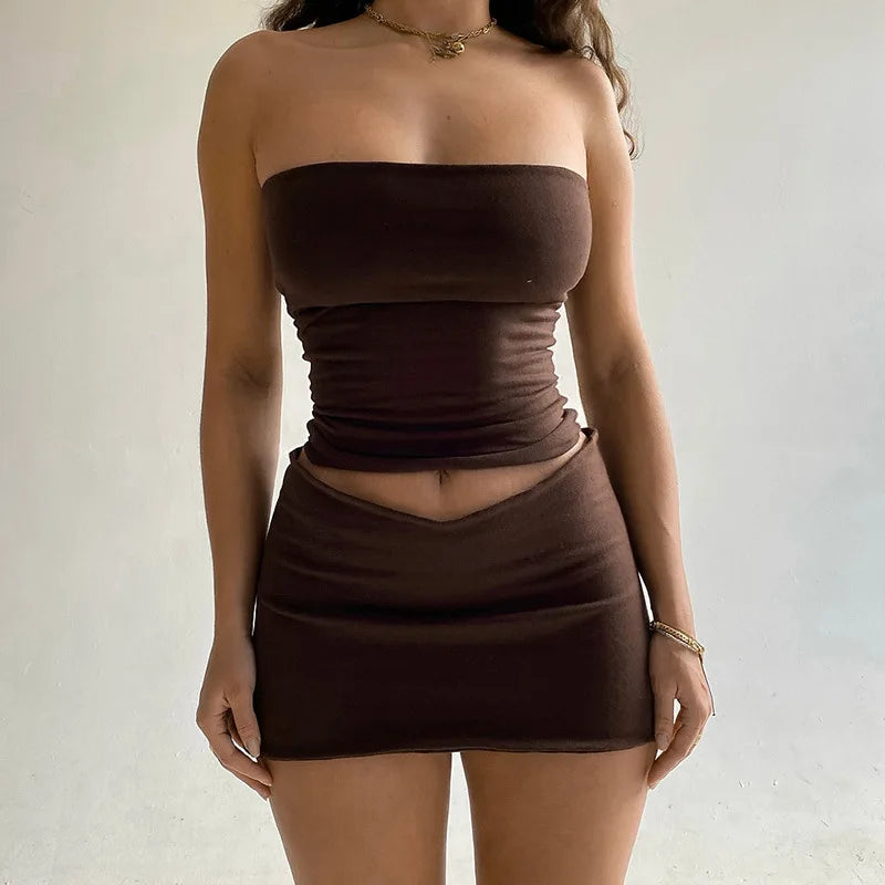 Women Skirt Fashion High Waisted Short Pencil Skirts All Match Female Summer Sexy Girl Tight Hip Wrap Mini Skirts&top Outfit Y2K