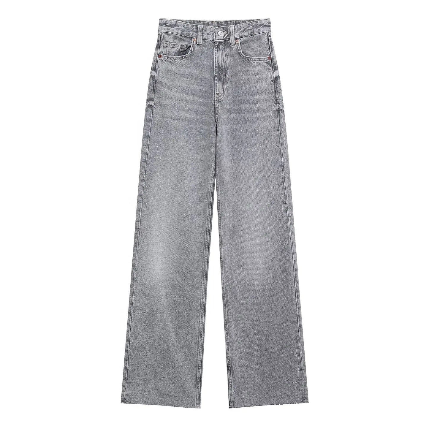 Willshela Women Jeans Denim Pant High Waist Female Chic Lady Casual Basic Mujer Straight Trousers