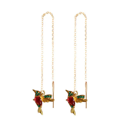 Hummingbird Earrings for Women Girls Elegant Tassel Charm Dangle Earring Fashion Jewelry Valentine's Day Birthday Gifts