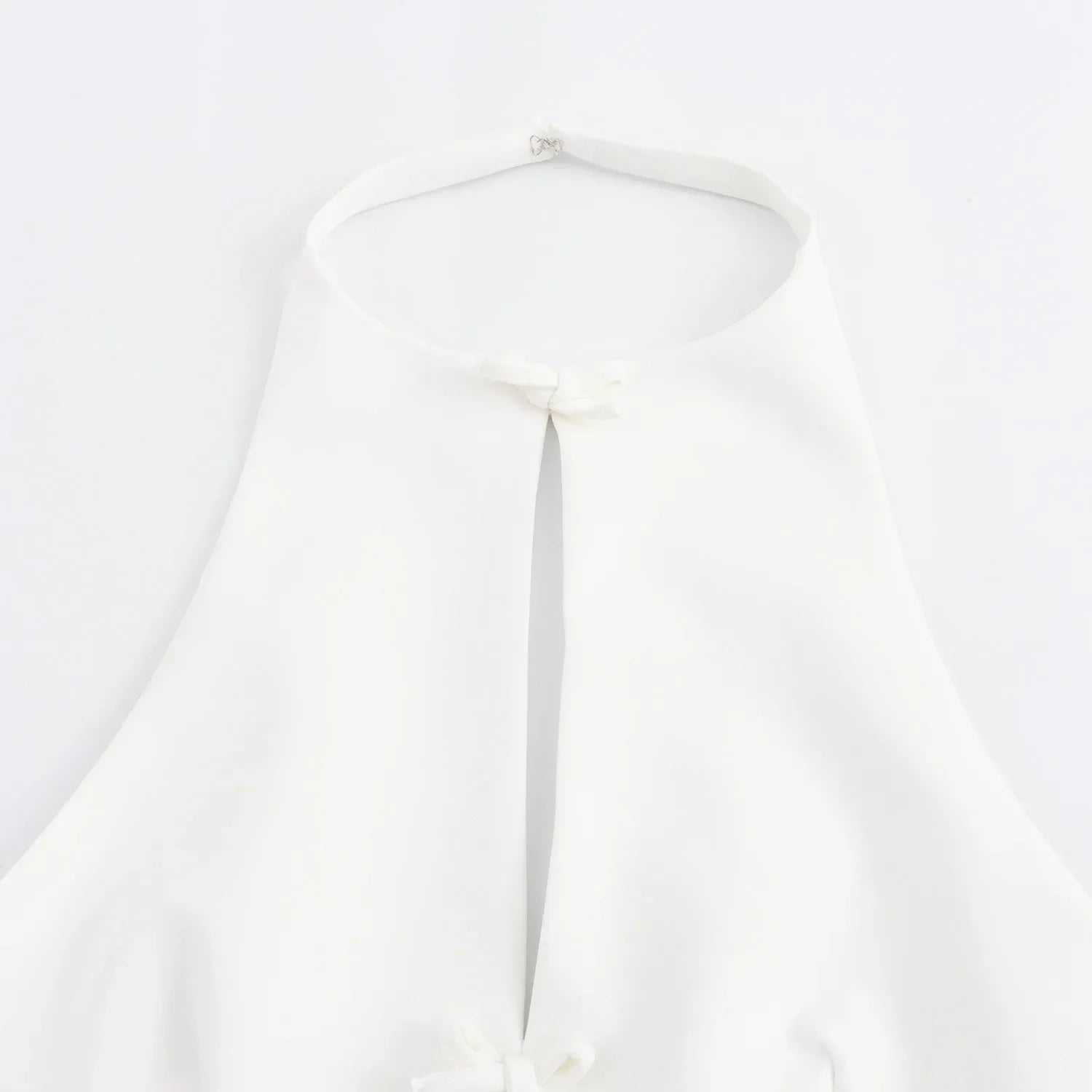 Bow Backless Vest Women Summer Sleeveless Halter Hollow Top Elegant Slim Skirt New Y2k Female Tanks Short Top Office