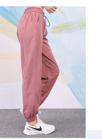 Women Yoga Training Pants Sports Trousers Exercise Fitness High Waist Sportswear Running Jogging Pants Workout Yoga Sweatpants