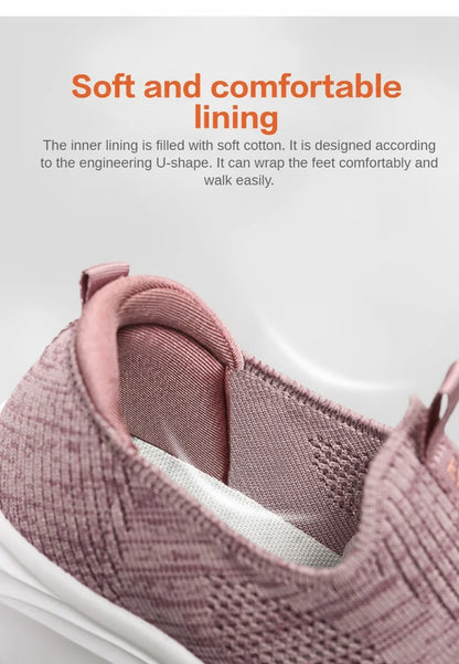 Women's Shoes 2024 Spring New Lightweight, Comfortable, and Fashionable One Step Anti slip Leisure Breathable Walking Shoes