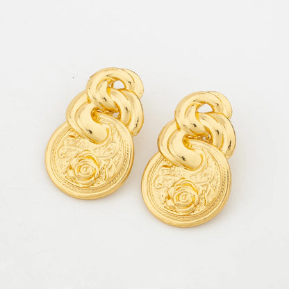 Women Necklace Earrings Arab Fashion Luxury Jewelry Set Large Pendant Earrings Necklace Gold Plated Dubai Party Jewellry Gift
