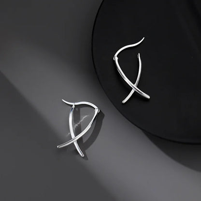 Trendy Jewelry Simply Earrings Unique Geometry Earrings For Women Gift Earings Fashion Jewelry Korean Silver Color Earrings