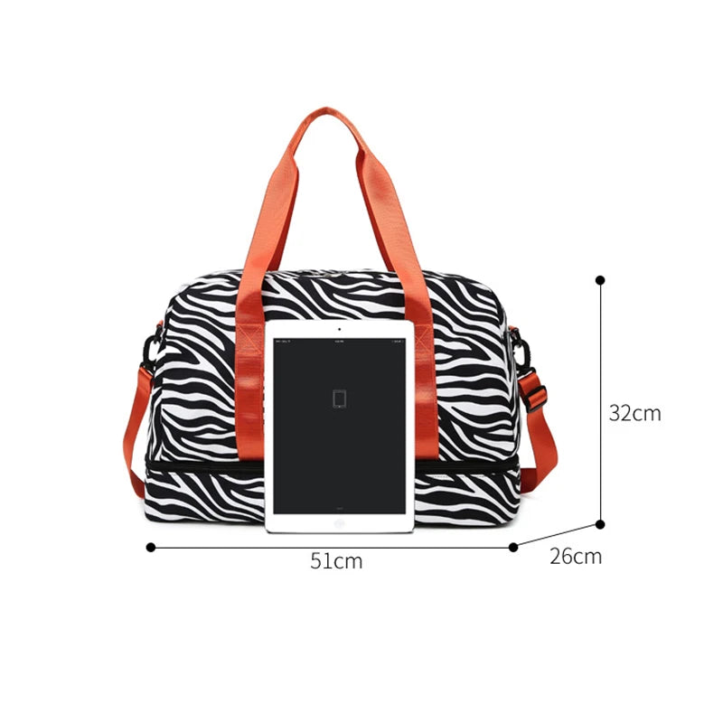 Large Gym Duffel Bag for Women and Men Travel Bag with Shoe and Wet Clothes Compartments Carry On Shoulder Tote Bags
