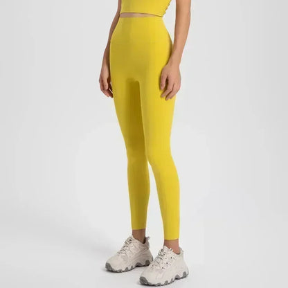 Yoga Pants No Embarrassment Line Sports Fitness Pants Tight Peach Lift Hip High Waist Nude Yoga Leggings