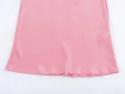 Satin Skirt Woman High Waist Elegant Long Skirts For Women Fashion Summer Midi Skirt Office Women's Skirts