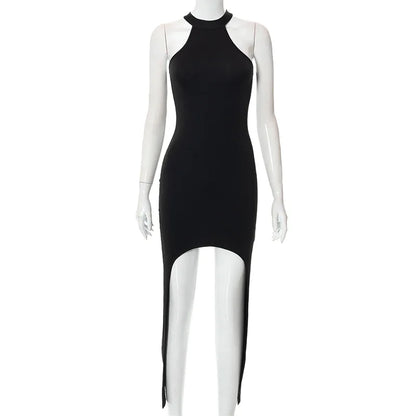 Black Dresses For Women Y2k Clothes Long Tassels Vestidos De Mujer O-neck Sleeveless Sexi Night Dress Hot Club Outfit Streetwear
