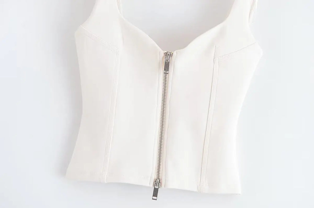 Women's Tops Summer 2025 New Elastic Tight-Fitting Elegant Summer Holiday Tops Women's Street Chic Youth Fashion Joker Vest Tops