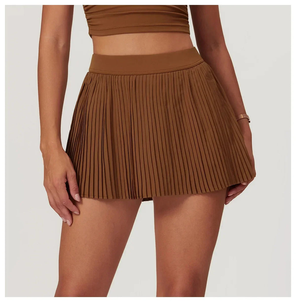2025 Summer Fitness Skirt for Women - Quick - Dry Material Slim - Fit Design and Anti - Exposure Fake Two - Piece Style Ideal