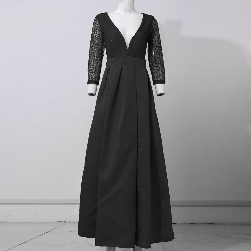 Women'S Elegant Evening Dresses Women'S Fashionable Long Dresses Trailing Evening Dresses Solid Color Floor-Length Dresses