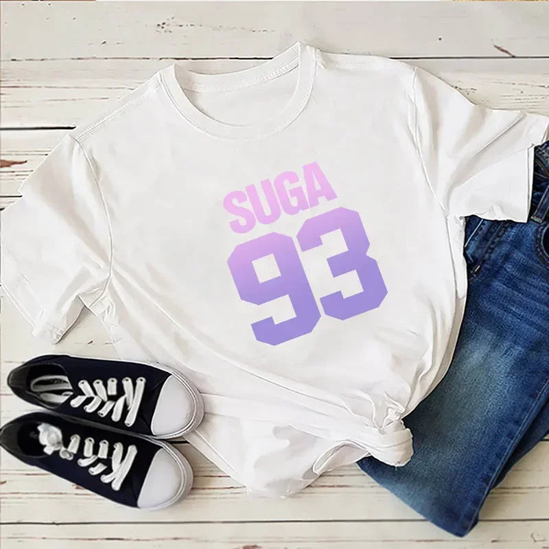 Tops for Women V(taehyung) Jungkook Fan T Shirt Women Suga Kpop Harajuku Tshirt Woman Tshirts Aesthetic Clothes