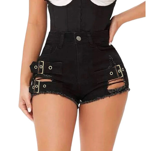 2025 New High Waist Sexy Ripped Stretch Denim Jeans Shorts Ripped Jeans for Women