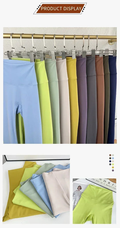 Hot Sale Fitness Female Leggings Running Pants Naked feeling Leggings High Waist Push Up Sport Women Fitness Running Yoga Pants