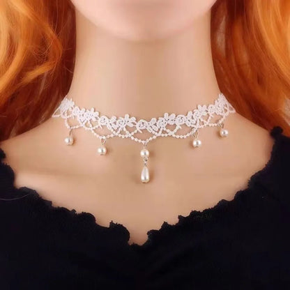 Fashion Black Lace Necklace Sexy Lace Clavicular Chain Gothic Punk Style Personalized Jewelry Accessories Party