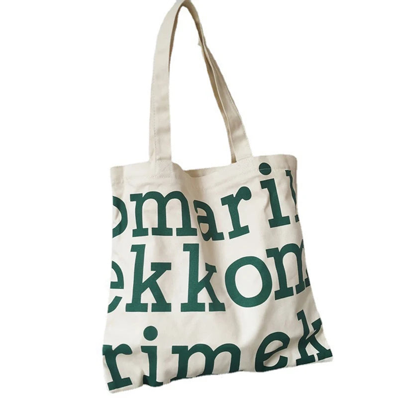 Women's Bag Cheap Casual Large Capacity Shoulder Bags Shopper Canvas Letter Fashion Harajuku Zipper Print Handbags