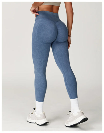 Yoga Pants Impact Leggings Women Seamless Sports Yoga Pant High Waist Ribbed Gym Clothes Fitness Workout Wear Scrunch Bum Tights