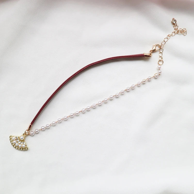 Fashion Lace Necklace For Women Adjustable Elegant Snowfake Strawberry Pendant Velvet Choker Necklace Collar Party Jewelry Gift