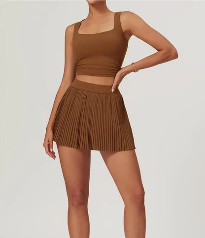2025 Summer Fitness Skirt for Women - Quick - Dry Material Slim - Fit Design and Anti - Exposure Fake Two - Piece Style Ideal