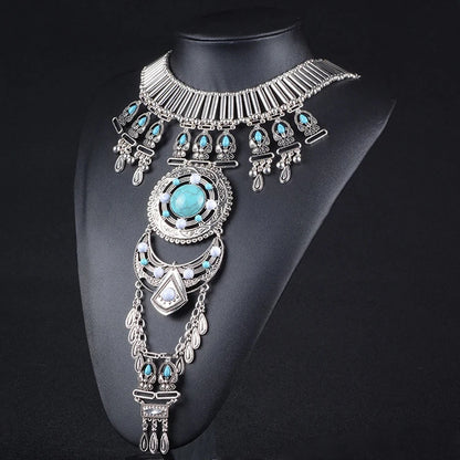 European American Exaggerated Pendant Necklace for Women Vintage Baroque Sexy Choker Collar Charm Statement Necklaces Jewelry