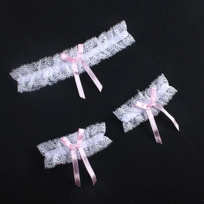 Women Sexy Bow Lace Choker Necklaces Torques Collar Floral Bowknot Wedding Party Cosplay Lolita Fashion Girls Elastic Neck Ring