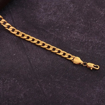 Classic High Quality Smooth Lock Chain Necklace for Women Collar Gold Color Chunky Thick Link Grunge Jewelry Steampunk Men Gift