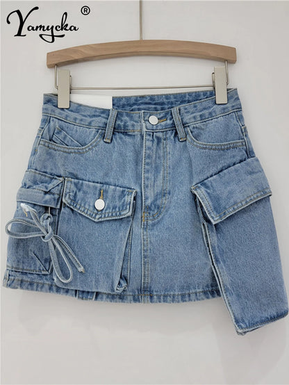 Sexy high waist Denim short skirt women summer fashion jean hot skirt y2k streetwear jeans club party casual denim short skirts
