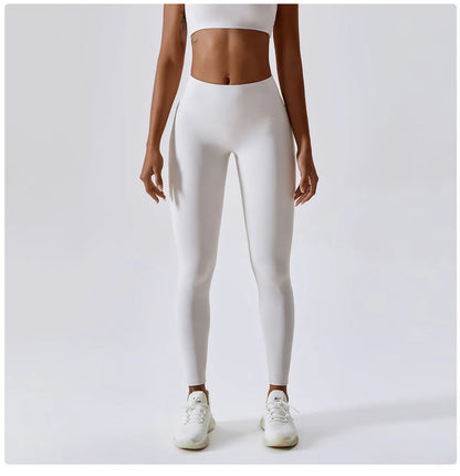 Women's Yoga Pants Nude Feeling Running Speed Dry Buttock Lifting Fitness Pants High Waist Tight Gym Push-Up Sweat Pants