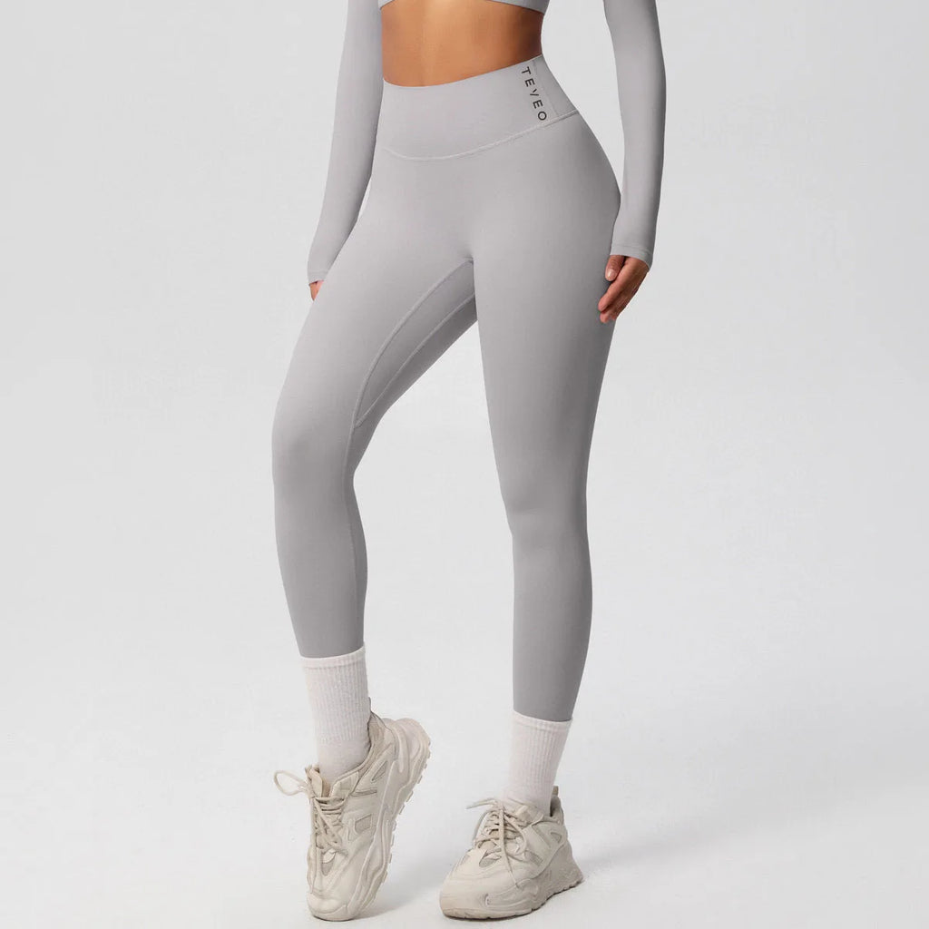 2025 Women's Alphabet Yoga Pants Double-sided High-waisted Quick-drying Fitness Wear Outdoor Running Leggings TEVEO summerr