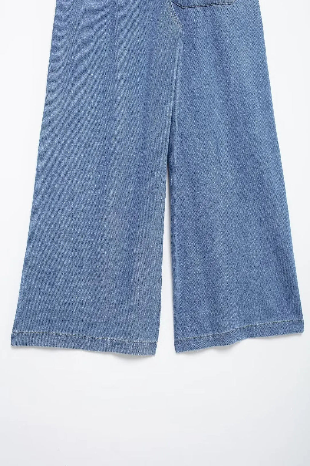2024 Autumn Denim Pant For Women Loose High Waist Jeans Female Fashion Drawstring Elastic Waist Wide Leg Pants