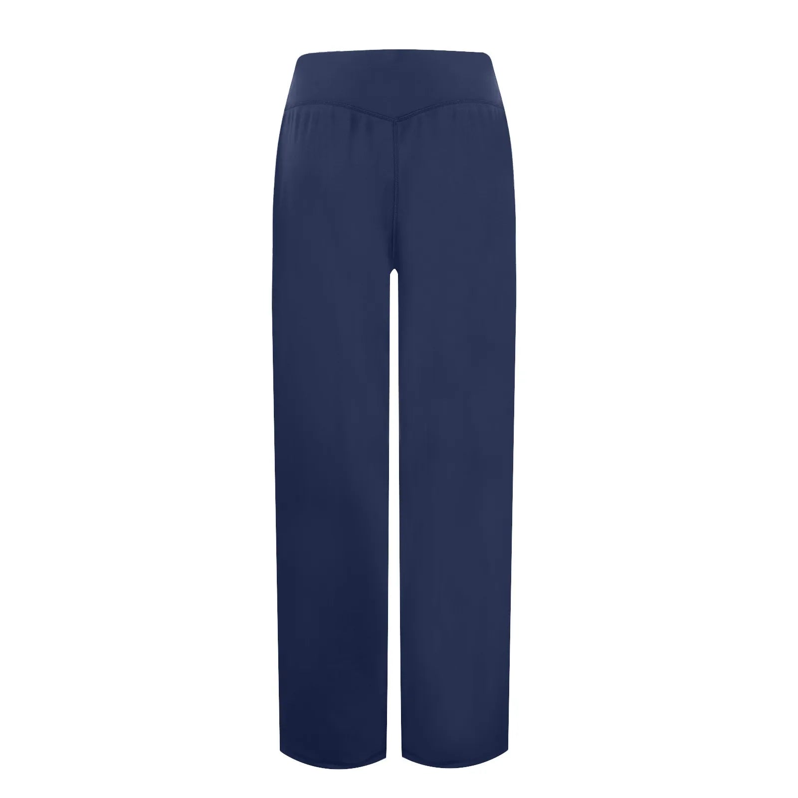 Wide Leg Yoga Pants For Women Solid Color High Waist Sweatpants With Pockets Stretch Comfy Workout Sports Trousers