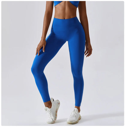 Women's Yoga Pants Nude Feeling Running Speed Dry Buttock Lifting Fitness Pants High Waist Tight Gym Push-Up Sweat Pants