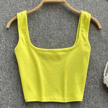 Tank Top Women Sexy Backless Y2k Top Slim Fit Bottoming Blouse Solid Crop Top Sleeveless Camis Mujer