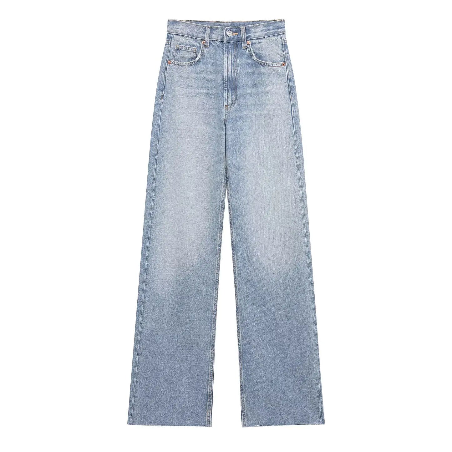 Willshela Women Jeans Denim Pant High Waist Female Chic Lady Casual Basic Mujer Straight Trousers