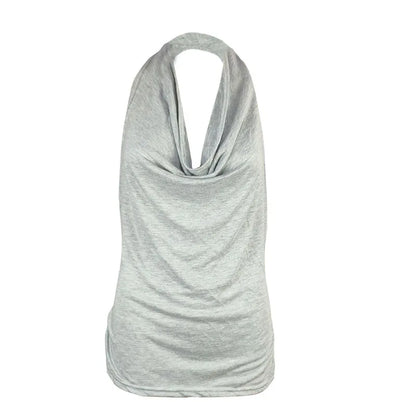 Tank Top Women Drape V Neck Sexy Tanks Camis Skinny Backless Pink Corset Tee Shirt Femme Tops Woman T-shirt