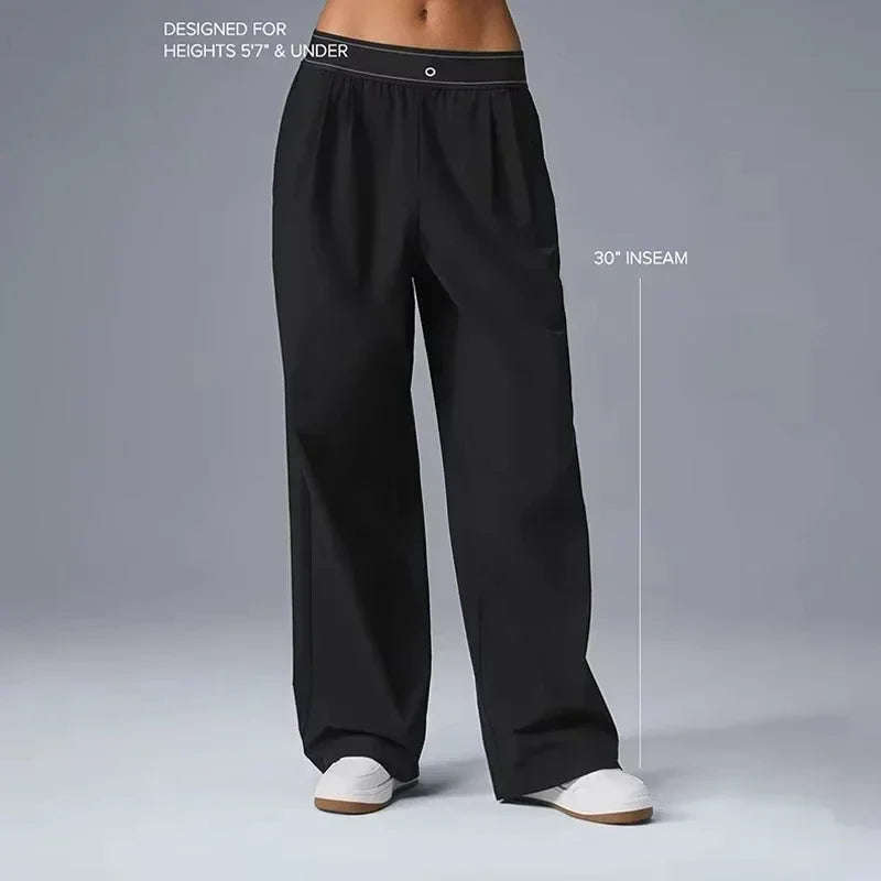 Yoga Pants Women's Sports Pants Casual Pants Breathable Classic Style Pants Outdoor Loose and Comfortable Straight Leg Pants