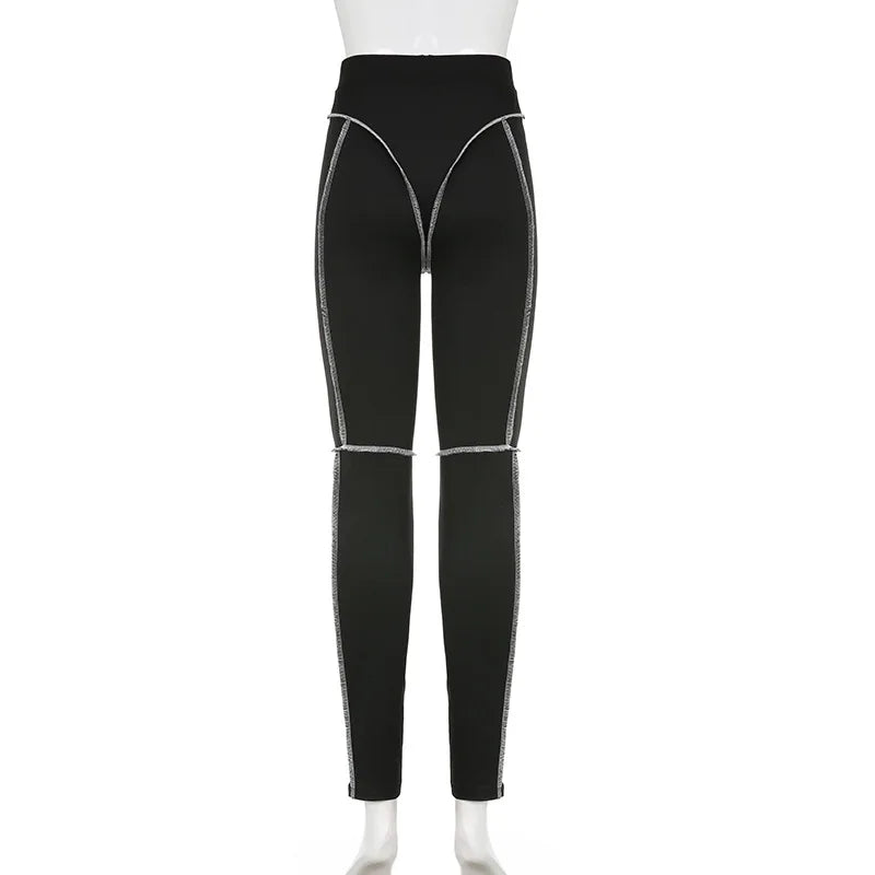 Women Yoga Skinny Pants Female Seamless Streak Casual Stretchy Leggings For Woman Sporty Workout Overalls Gym Fitness Outfits