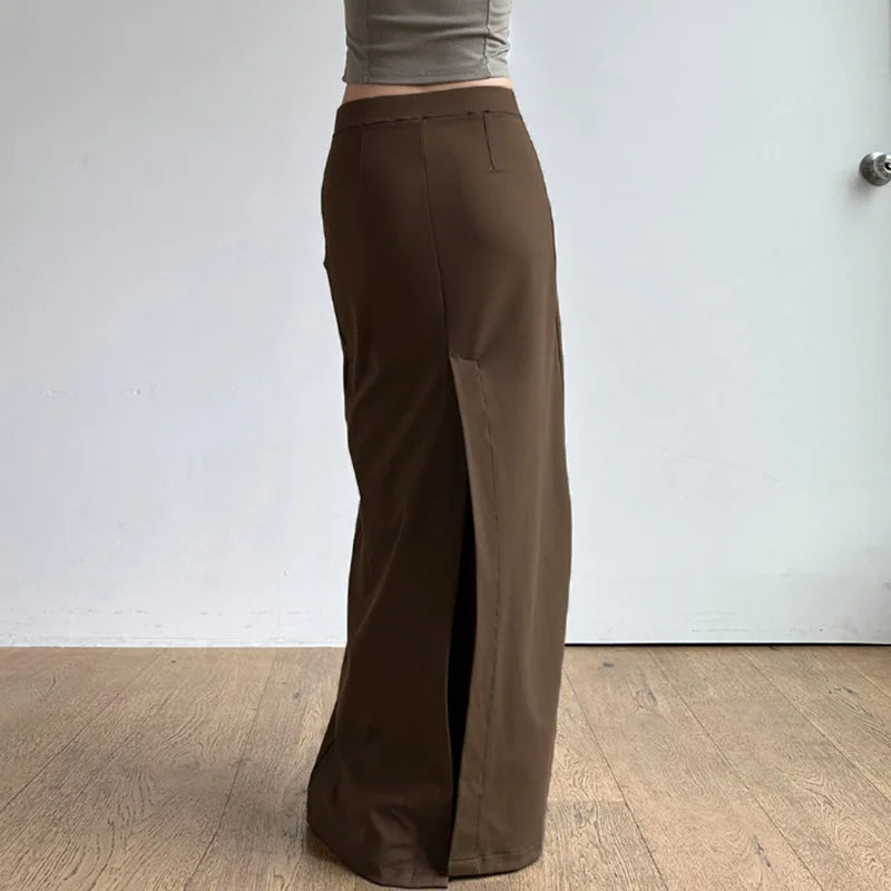 Skirts Women Long Skirt A Line Slim Bodycon Streetwear Club High Waist Sexy Elegant Splice Y2k Sheath Party Night Summer 2025