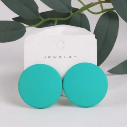 High Quality Exaggerated Acrylic Round Earrings Colorful Dangle Earrings Simple And Versatile Earrings Fashion Earrings