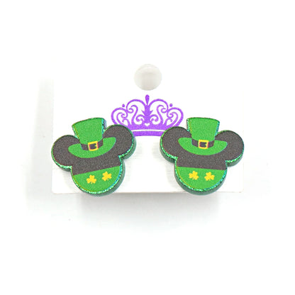 ST065 Acrylic Caterpillar Dangle Earrings Summer Earrings Glitter Acrylic Earrings