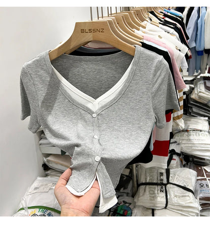 Summer Women T Shirt T-Shirt Woman Clothes Tops Tshirt Female Crop Top Tees Y2k Para Mujer Ropa De Mujer Roupas Feminina Traf