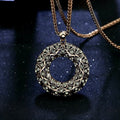New Arrival Long Necklaces for Women 2024 Fashion Vintage Round Choker Collier Femme Statement Necklaces & Pendants Accessories