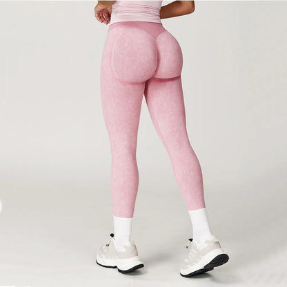 Yoga Pants Impact Leggings Women Seamless Sports Yoga Pant High Waist Ribbed Gym Clothes Fitness Workout Wear Scrunch Bum Tights